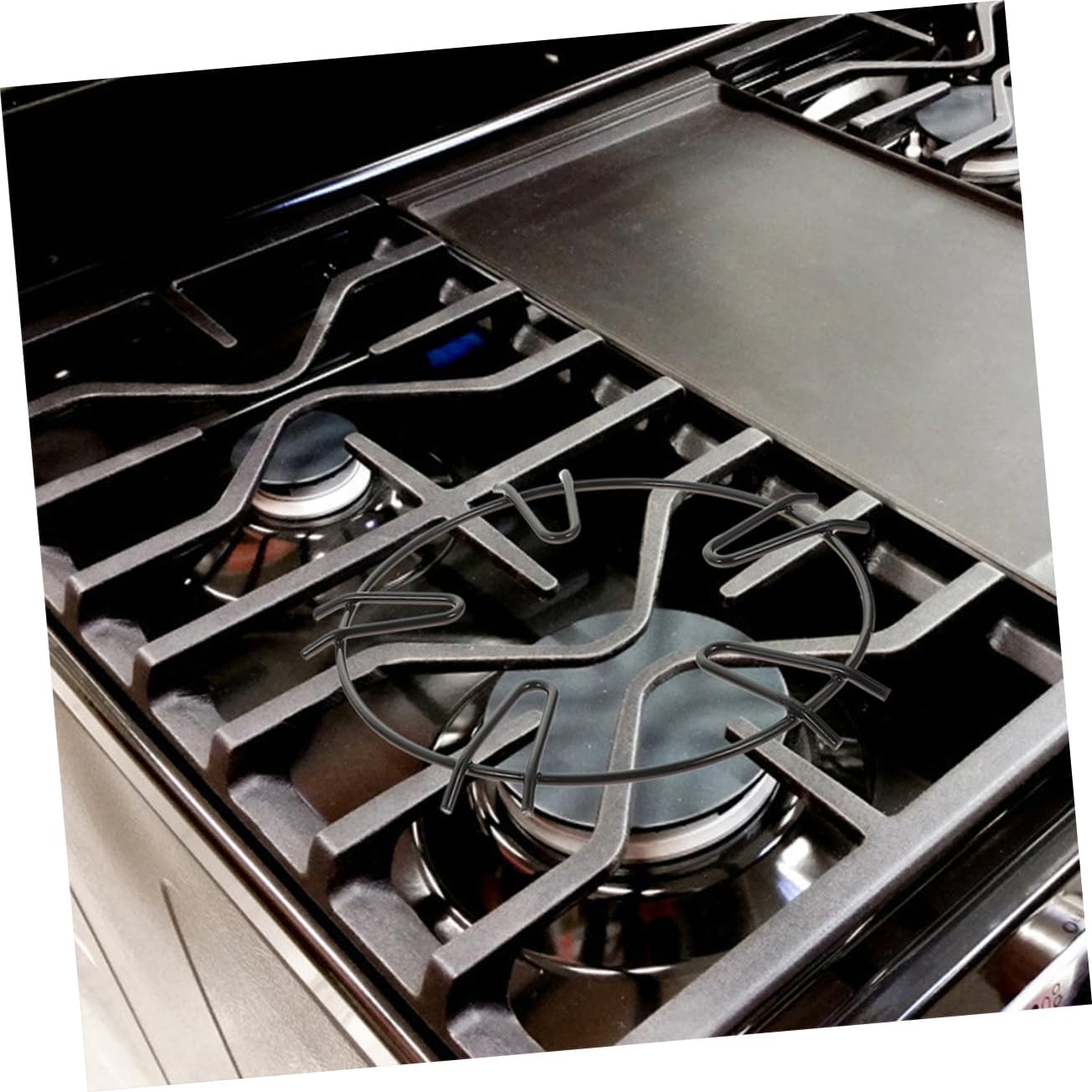 SHOWERORO Gas Stove Grate Stand Support Rack for Pots and Pans Space-saving Kitchen Accessory Safe Non-slip Cooking Environment Essential Cookware Ring for Gas Stoves