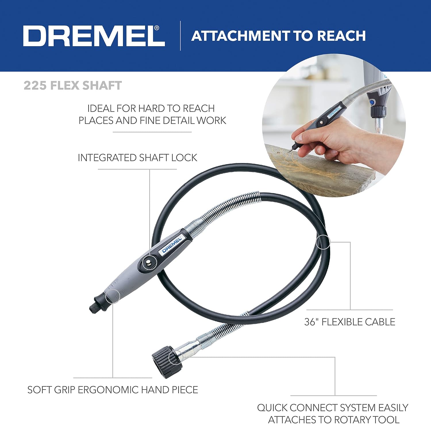 Dremel 3000-2/25 Rotary Tool Kit includes Flex Shaft, Shield Attachment – Shaping, Smoothing, Carving, Sculpting Tool – Ideal for Cosplay Costume Design & Prop Making, Grey