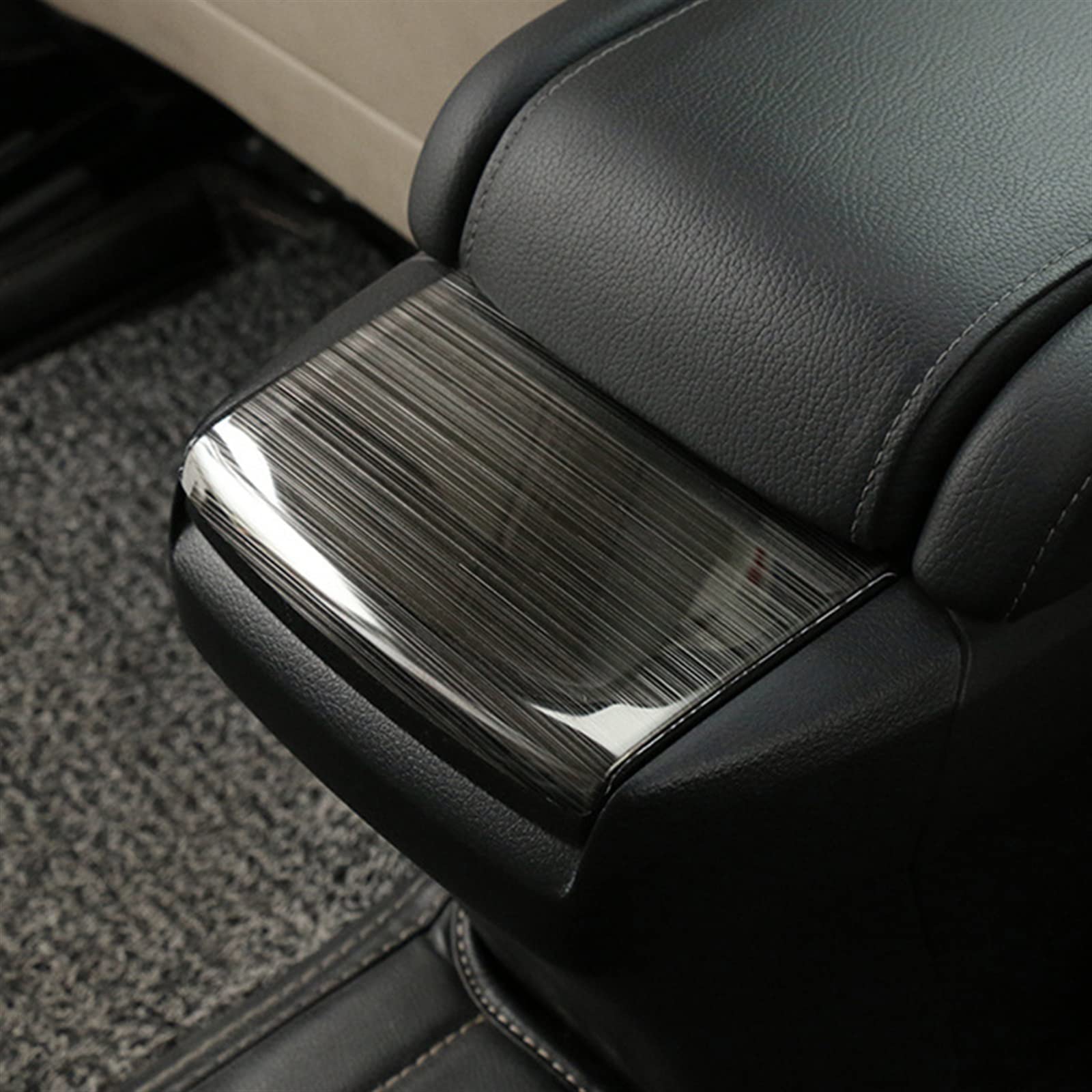 Qibbei Black Drawing Car Interior Center Console Armrest Box Sequins Cover Carbon Fiber For For Civic 10Th 2018 2019 2016 2017(Black Drawing)