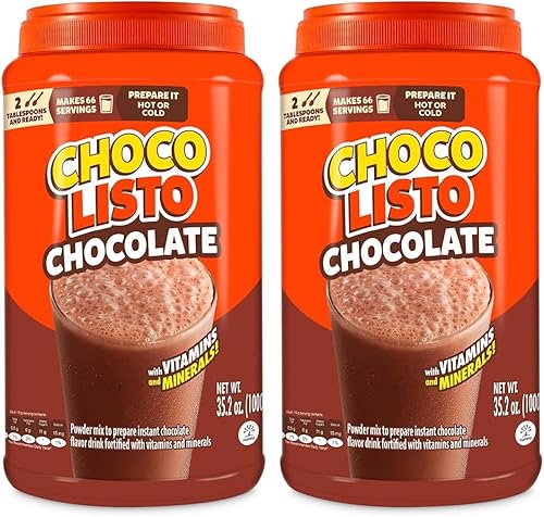 Miniatura 8 de Chocolisto - Mezcla instantánea de bebida en polvo de chocolate  Deliciosa bebida de chocolate  Desayuno nutritivo  35.2 onzas (paquete de 1)