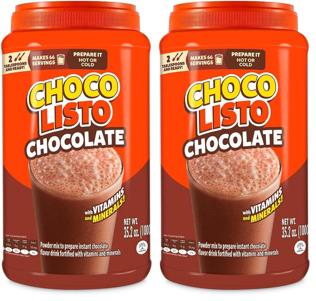 Chocolisto Instant Chocolate Powder Drink Mix | Delicious Chocolate Drink | Nutritious Breakfast | 35.2 Oz (Pack of 2)