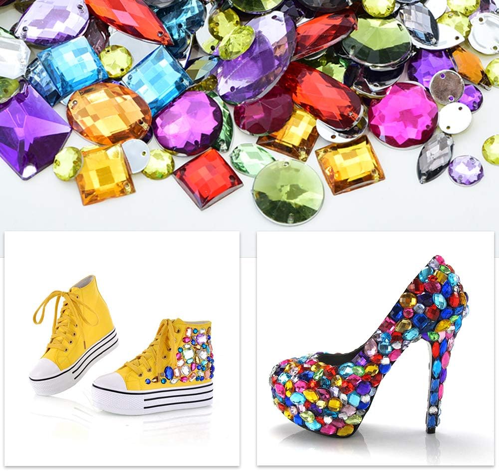 Toppe Con Strass Per Cucito - Set Di 3 Pezzi - Decorazioni Per Vestiti, Borse E Accessori Fai Da Te - Foto 6