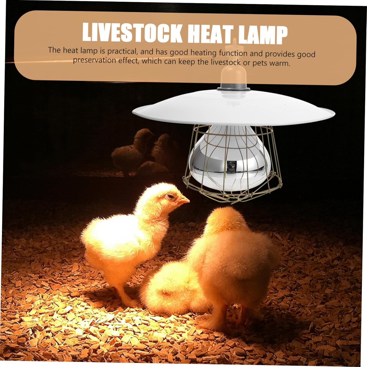 BESPORTBLE 150w Livestock Heat Lamp with Warm Lighting Safe for Pets and Poultry Durable and Design for Brooding and Breeding Promotes Healthy Growth and Circulation