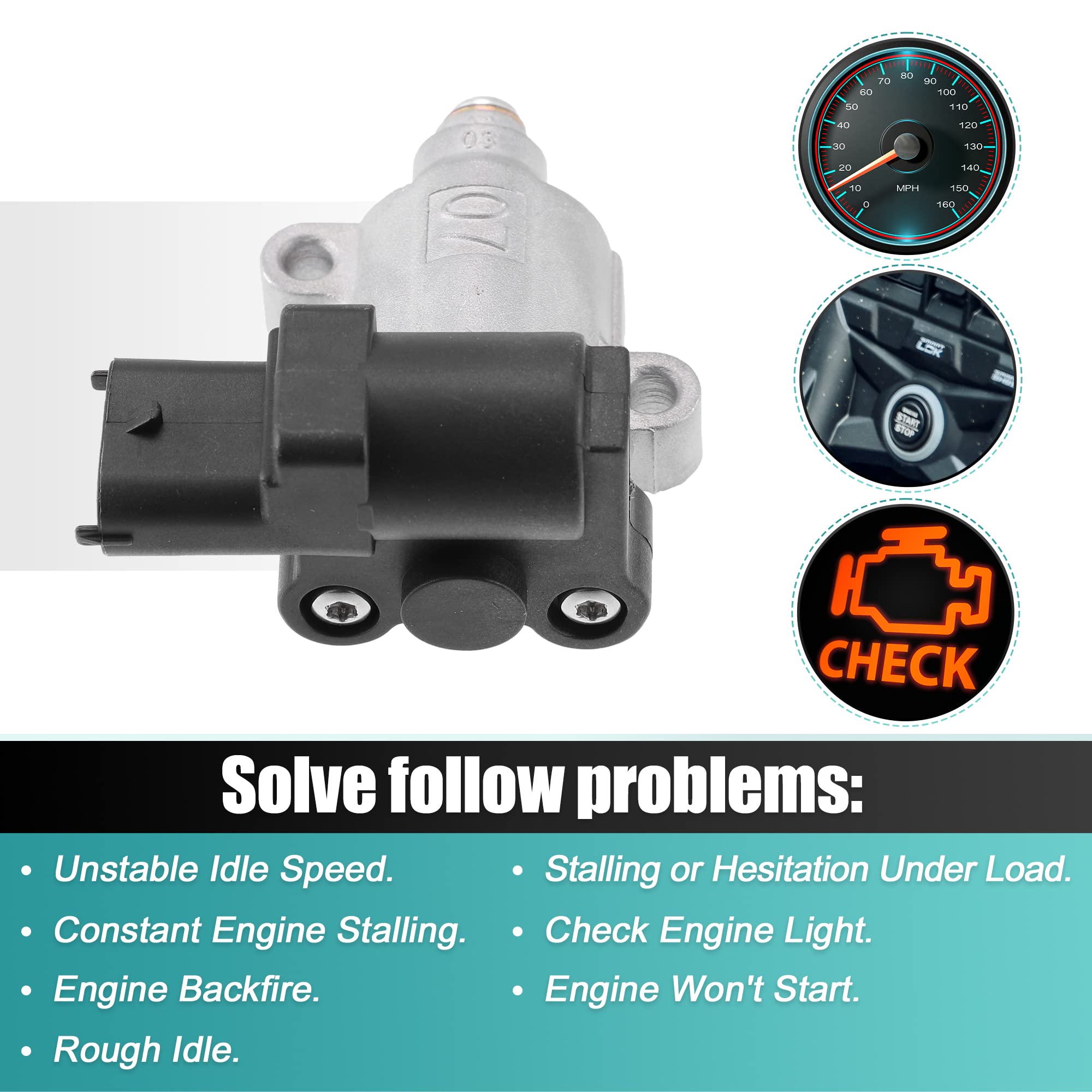 X AUTOHAUX Valvola di controllo aria inattiva IAC per Hyundai Matrix I10 1,1 35150-02800