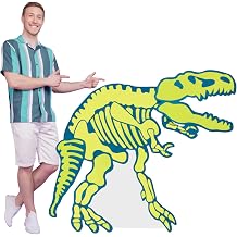 4 ft Life Size Dinosaur Cardboard Cutout Jurassic PVC Dinosaur Cutout Standup Birthday Party Decoration for Dino Theme Jungle Safari Lawn Decor Photo Prop