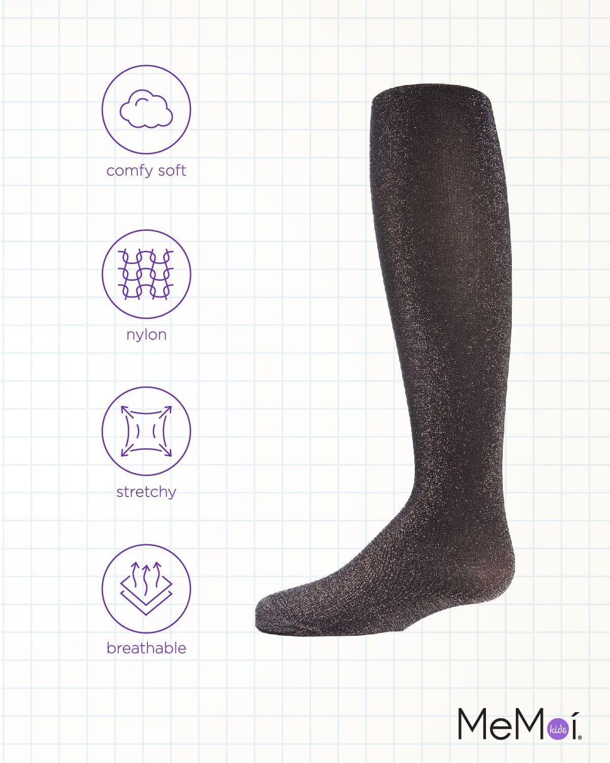 MeMoi Shining Star Shimmer Tights for Girls, Ultra Soft and Lightweight Opaque Girl Tights - Sizes 2-14 - Image 6