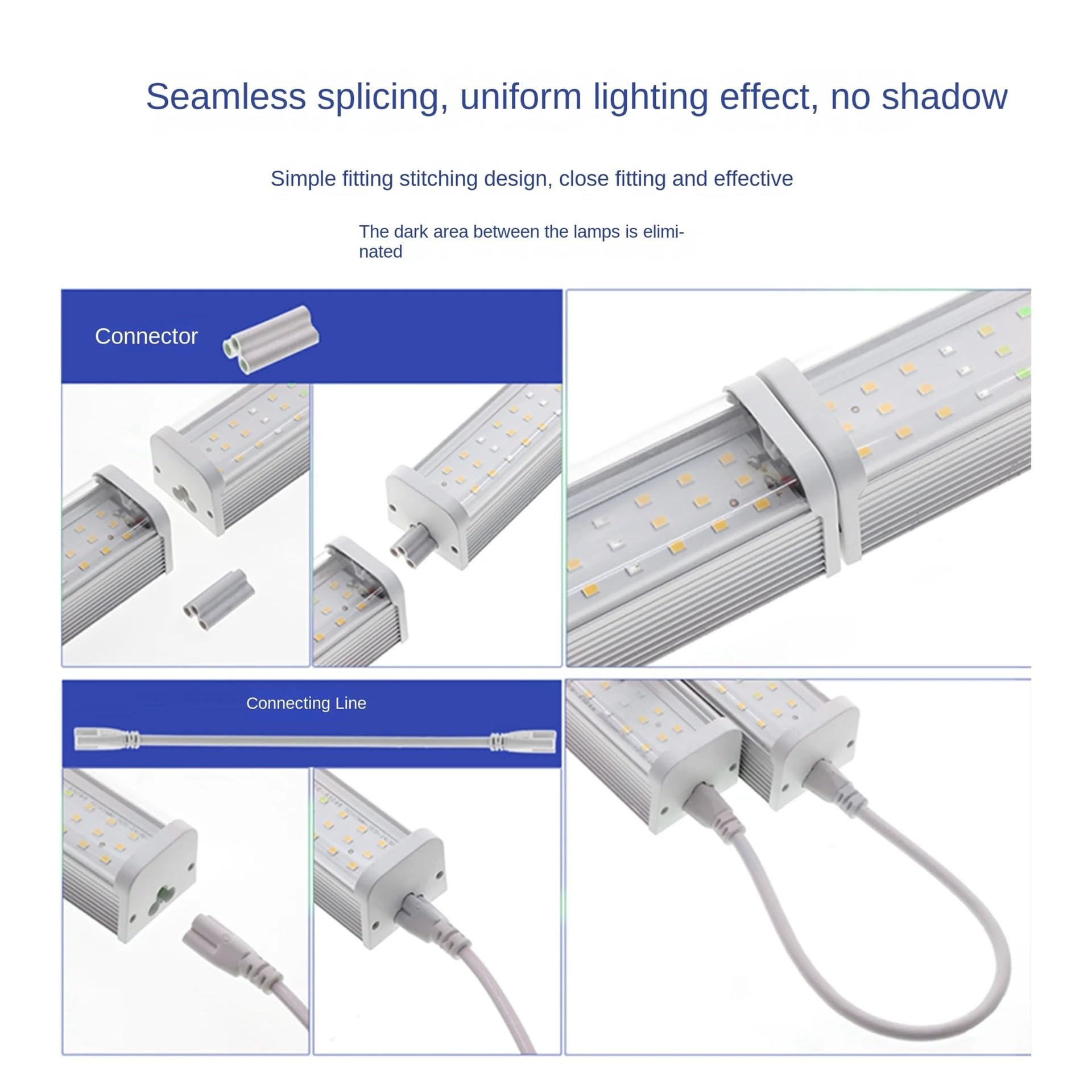 Lámpara de cultivo, Lámpara de crecimiento de plantas T20 fuente de luz de espectro completo LED lámpara de crecimiento vegetal hidropónico de espectro completo suplemento de plantas suculentas(2pcs)
