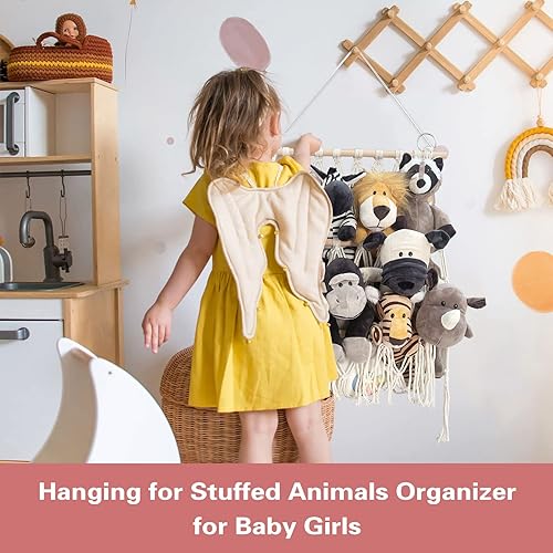 Miniatura 5 de Red de animales de peluche o hamaca hecha a mano para animales de peluche, esquina para colgar en la pared para almacenamiento organizador soporte