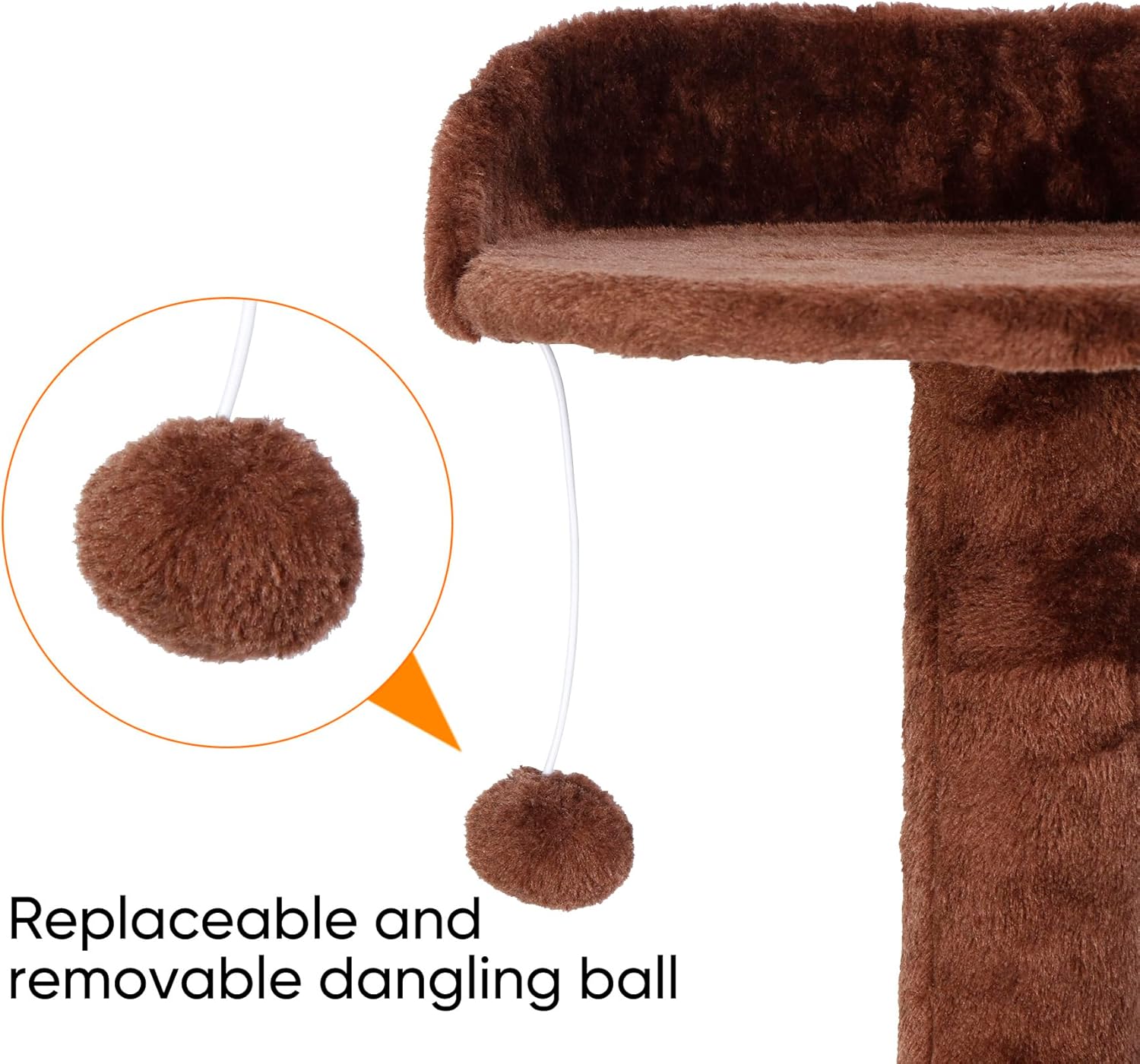 54-Inch Cat Tree Multi-Level Condo Tower Bed Furniture Kitten Play House with Scratching Posts