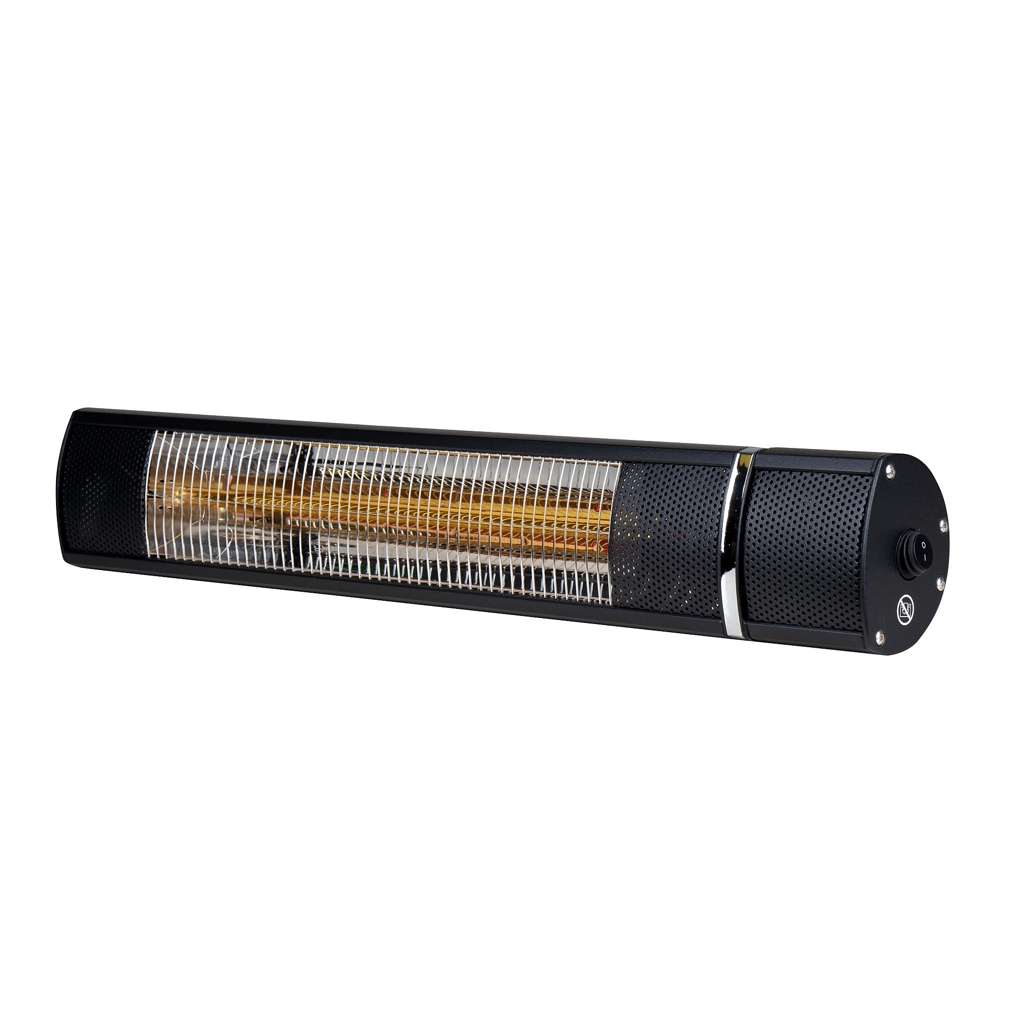 Devola Master 2kW Mounted Patio Heater, 3 Power Settings, with Remote Control, IP65, Lot20 Compliant, Black Finish (Wall Mounted Without Timer) - DVPH20WMB