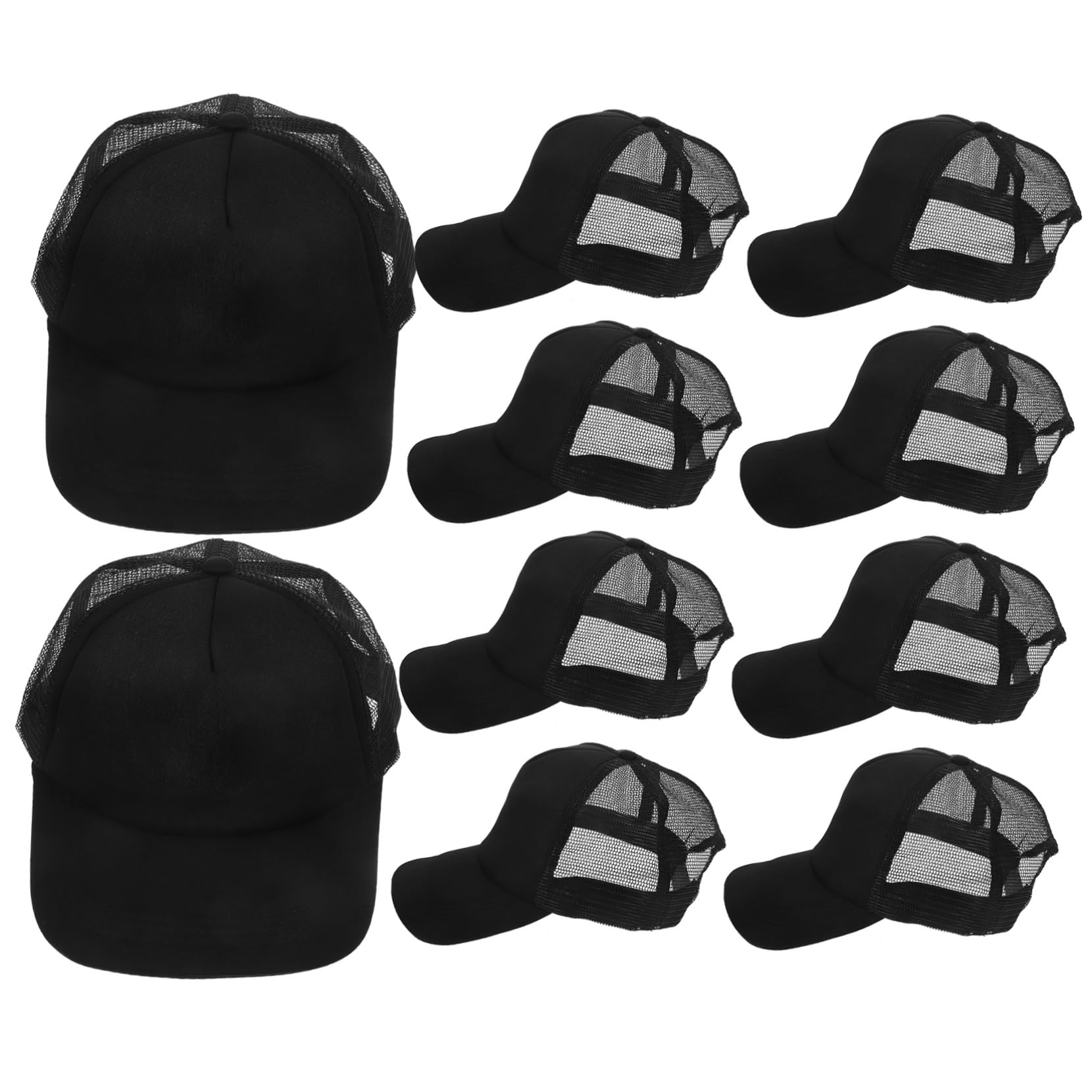 Didiseaon 10 Pezzi Baseball Mesh Traspiranti in Poliestere per Sublimazione DIY Cappelli Vuoti Leggeri e attività Outdoor