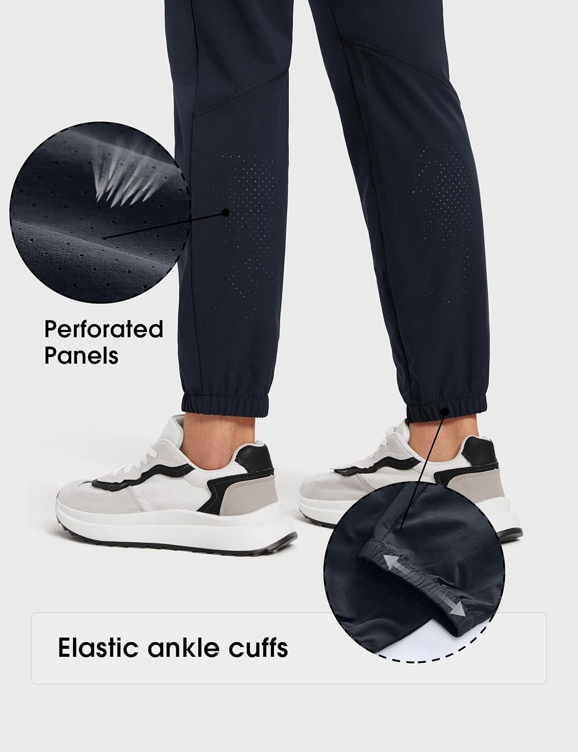 High Waisted Jogger Scrub Pants for Women with 5 Pockets Drawstring Medical Work Pants Breathable - Image 6