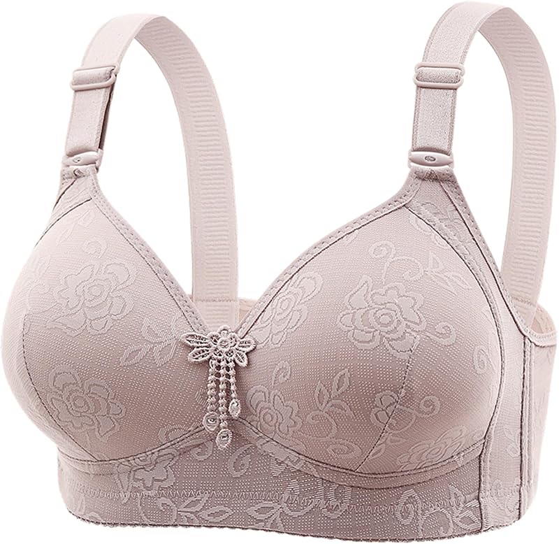 High Support Bras for Women Adjustable Strap Full Coverage Up Bras Comfortable No Underwire Wireless Bras