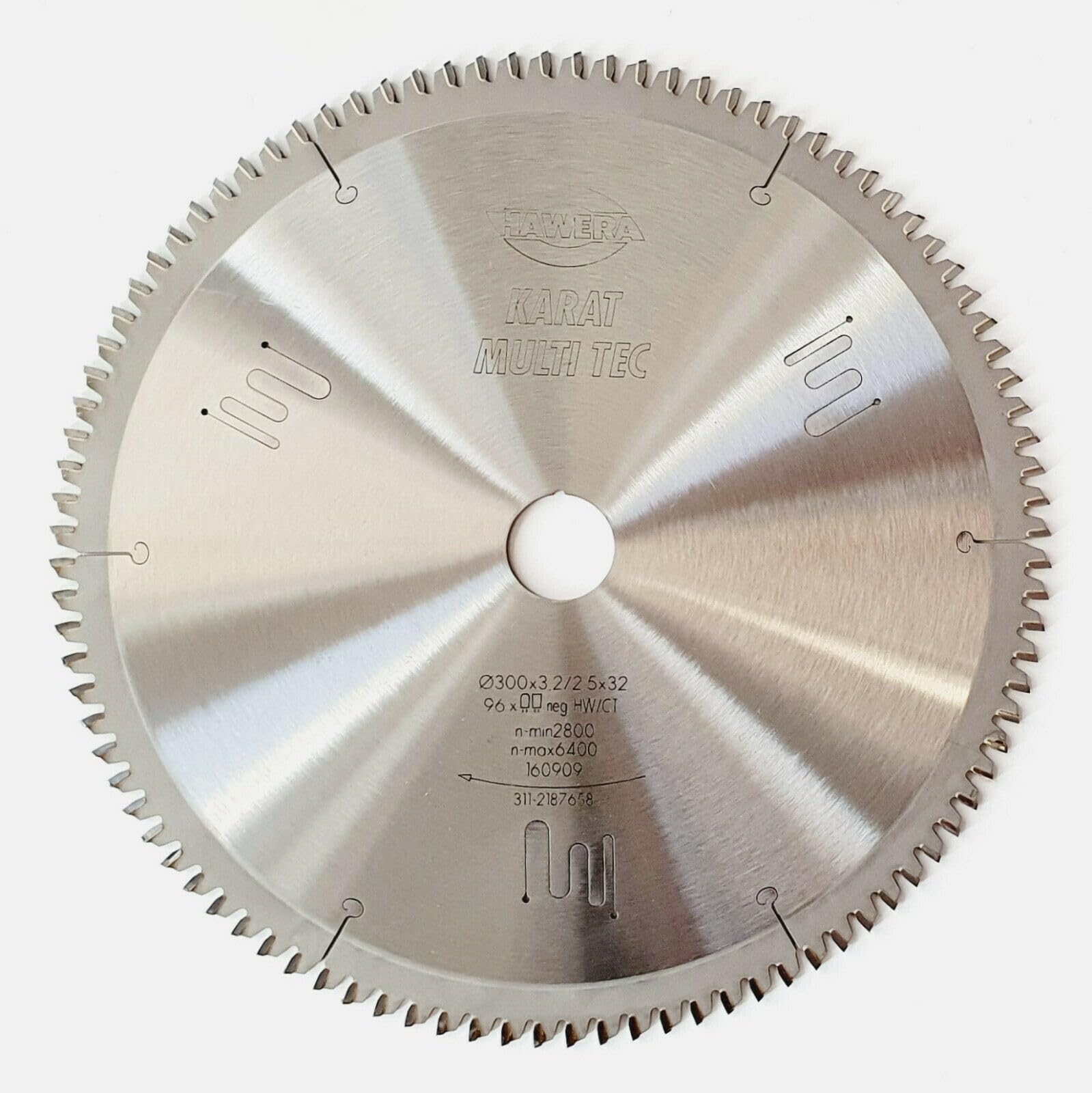 Hawera Kreissägeblatt 300 x 32 x 3,2 mm 96Z TR-F/neg für Alu Multimaterial für Kapp- und Gehrungssägen und Tischkreissägen