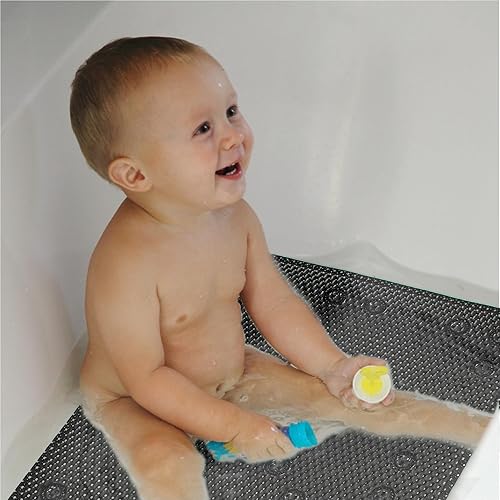 Miniatura 6 de Tapete de bañera antideslizante color marfil de 36" x 17" pulgadas, tapete de ducha de espuma suave tapetes de baño para bañera de baño, tapete de