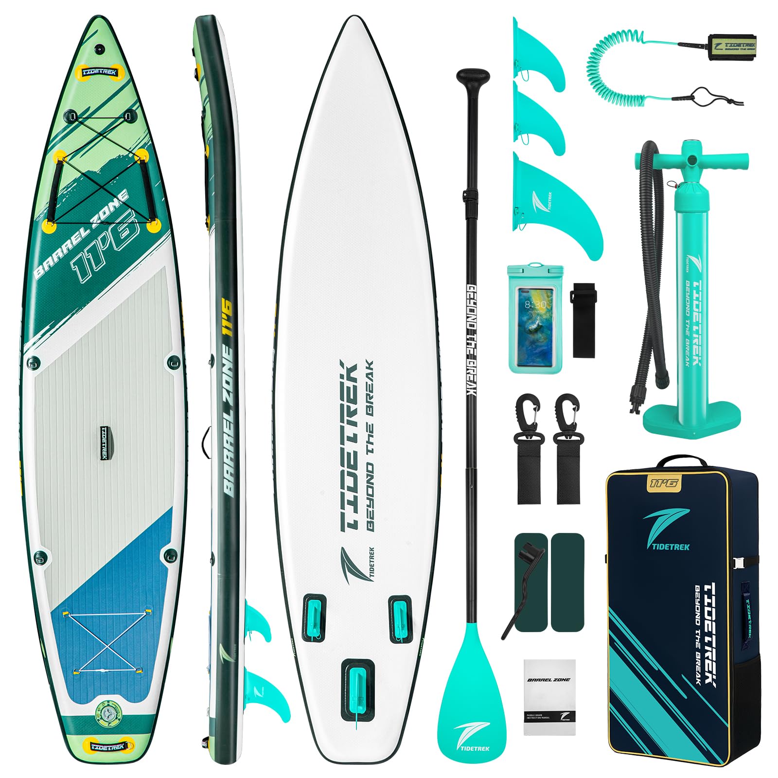 11'6" Inflatable Stand Up Paddle Boards, Premium SUP Accessories, Non-Slip Comfort Deck for Youth &amp; Adults