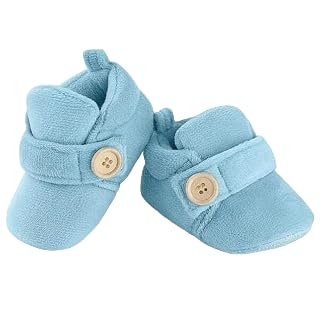 angaakar Newborn Baby Booties | Soft & Breathable Cotton Footwear for Baby Boys & Girls | Skin-Friendly, Comfortable Booties for 3–12 Months (Sky Blue)