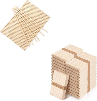 1250-Pc Wood Workshop Combo 1,200 Jumbo 6" Craft Sticks + 50 14"12" Hardwood dowelsPopsicles, Cake Supports, waxing, planters & mega-DIY Builds All in one kit