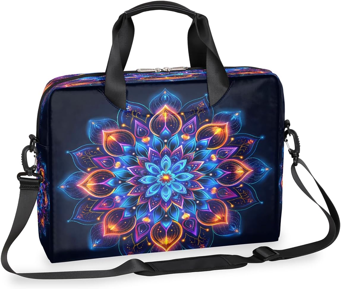 16 Inch Flower Laptop Bag Carring Computer Shoulder Handbags for Work