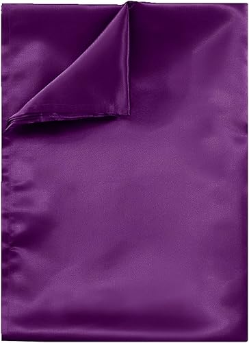 Miniatura 49 de Sfoothome Juego de sábanas de satén plateado, sábanas de satén tamaño individual, juego de sábanas de satén sedoso de bolsillo profundo con 1 sábana