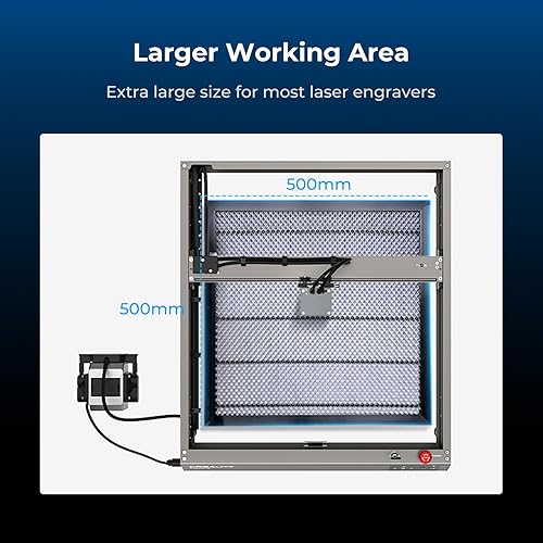 Miniatura 4 de Creality Mesa de trabajo de panal de abeja de 19.685 x 19.685 in, cama de panal láser para grabador láser, mesa de corte de panal de aluminio para