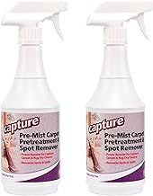 Capture Pre-Mist Soil Release for Carpet Dry Cleaner - Carpet Cleaning Pre Spray - Loosen Juice, Coffee & Wine Spill and Tough Rug Stains Eliminator - Multi-Purpose Cleaning Essentials - 24oz (2 Pack)