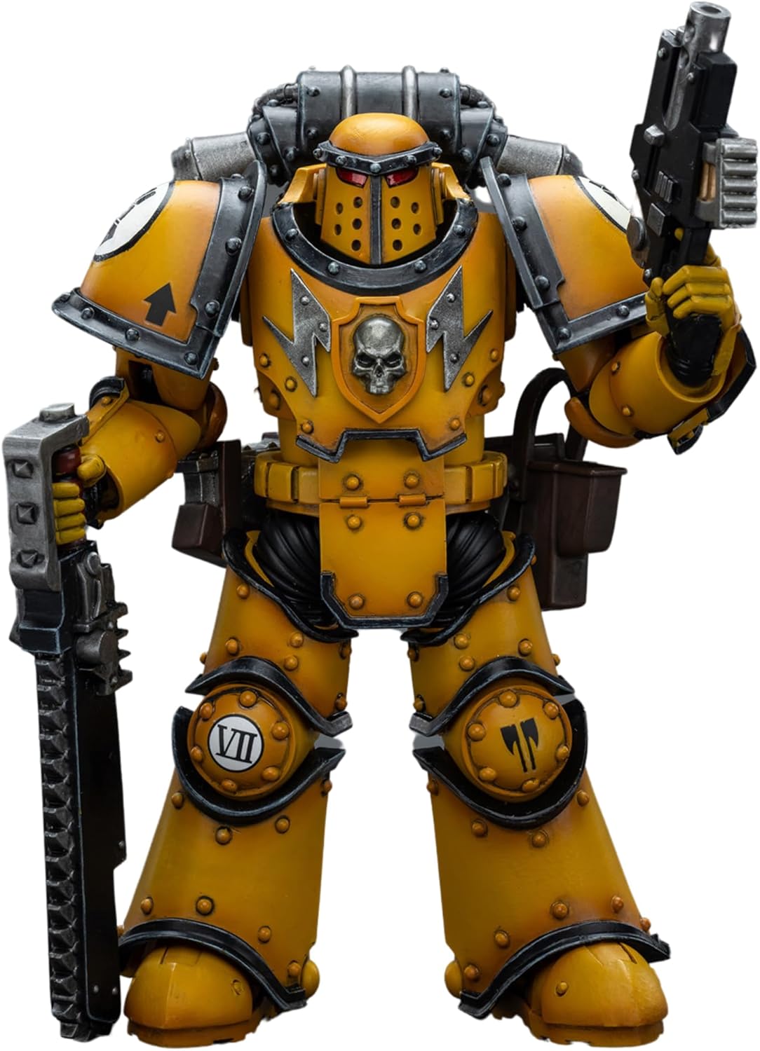 JOYTOY Warhammer 40,000 1/18 Action Figure Imperial Fists Legion MkIII Despoiler Squad Legion Despoiler with Chainsword Collection Model Christmas Birthday Gifts