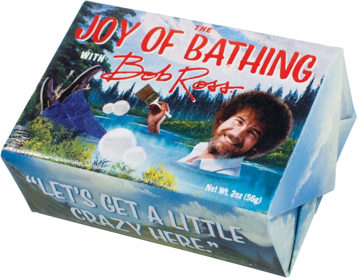 Bob Ross The Joy of Bathing Soap - Made in the USA, 2oz (56g) Travel or Hotel Sized Guest Bar Soap