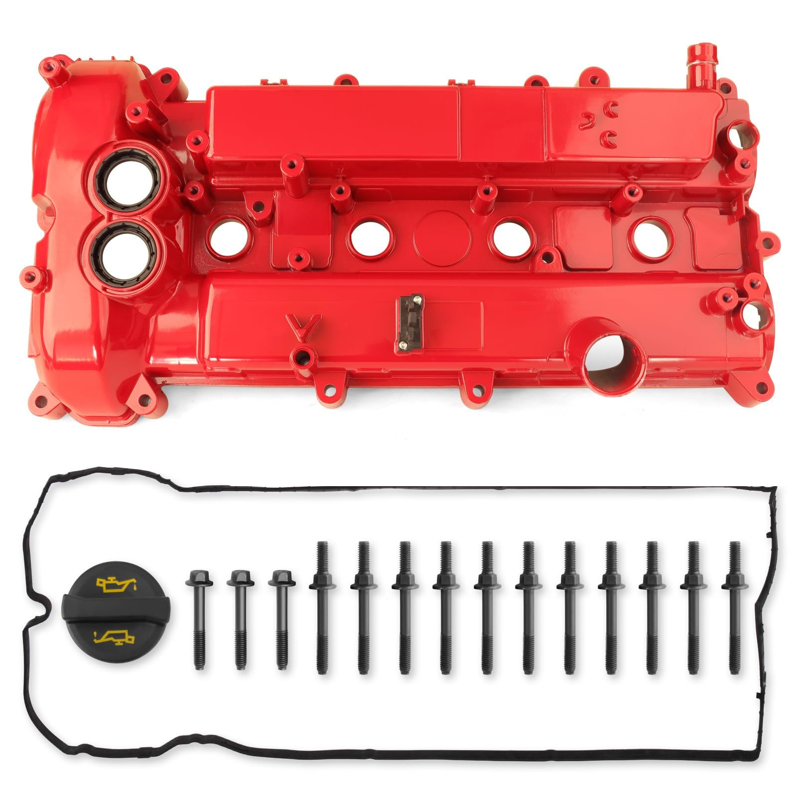 Aluminum Engine Valve Cover Compatible with 2012-2018 Ford Edge Escape Explorer 2013-2016 Lincoln MKZ 2.0L L4 Replace CJ5Z6582A