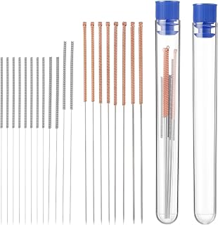 20Pcs 3D Printer Nozzle Cleaning Kit, 0.16/0.2/0.25/0.3/0.35/0.4/0.45/0.5/0.6/0.8mm Stainless Steel Nozzle Cleaning Needles Set, Clog Removal Tool Kit Universal for 3D Printer Accessories