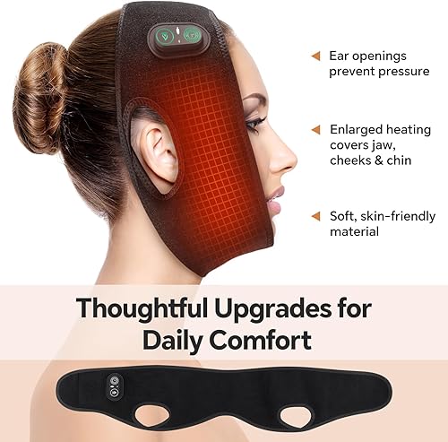 Miniatura 3 de Almohadilla térmica inalámbrica TMJ para dolor de mandíbula, envoltura de calefacción de mandíbula, productos de alivio de mandíbula, almohadilla