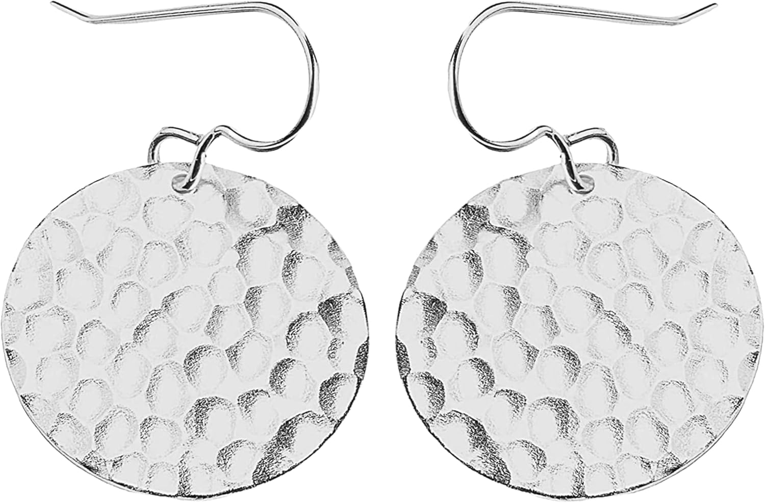 Hammered Dangle Earrings | Large Textured Drop Earrings in Silver, Gold, or Rose Gold