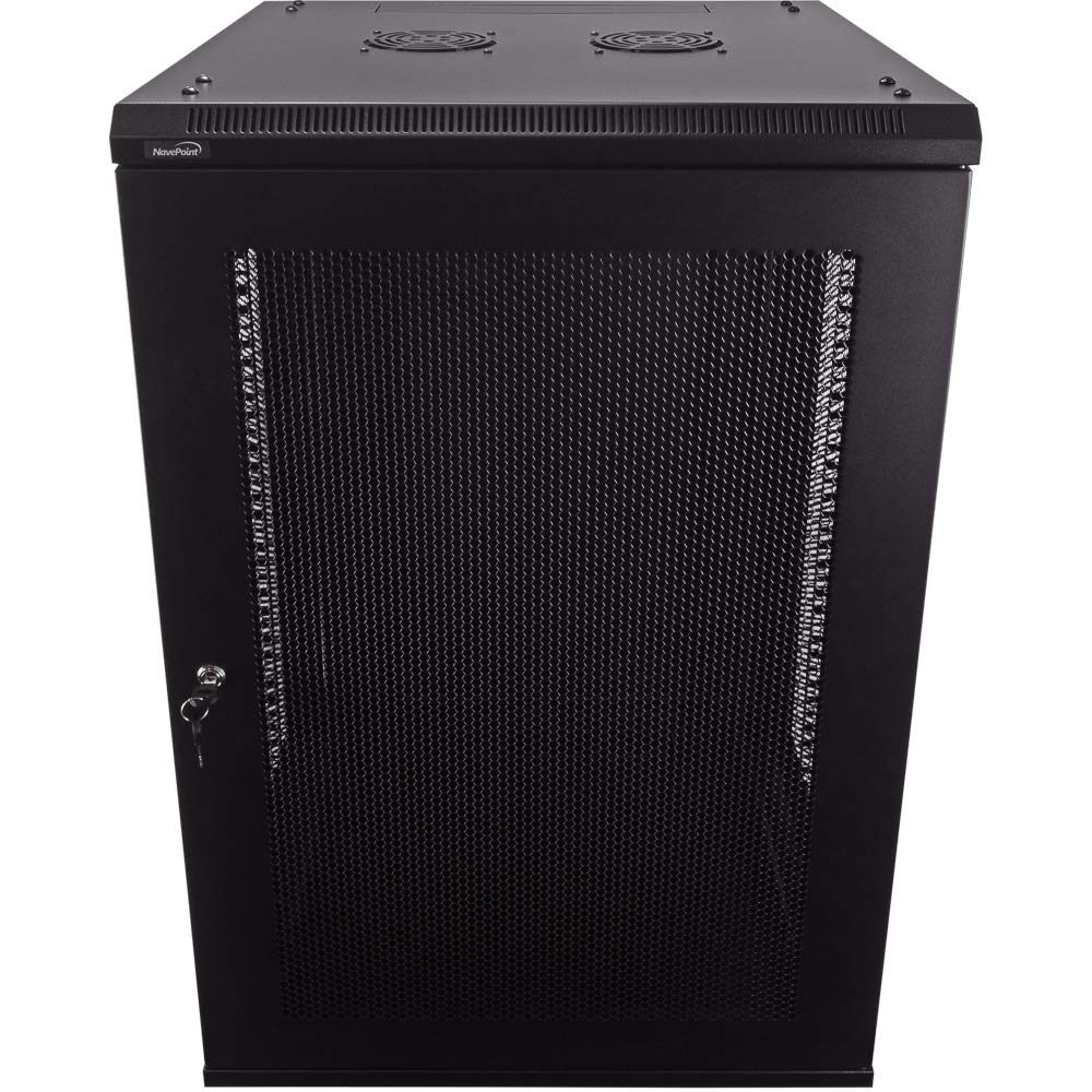 NavePoint 18U Deluxe IT Wallmount Cabinet Enclosure 19-Inch Server Network Rack with Locking Perfora