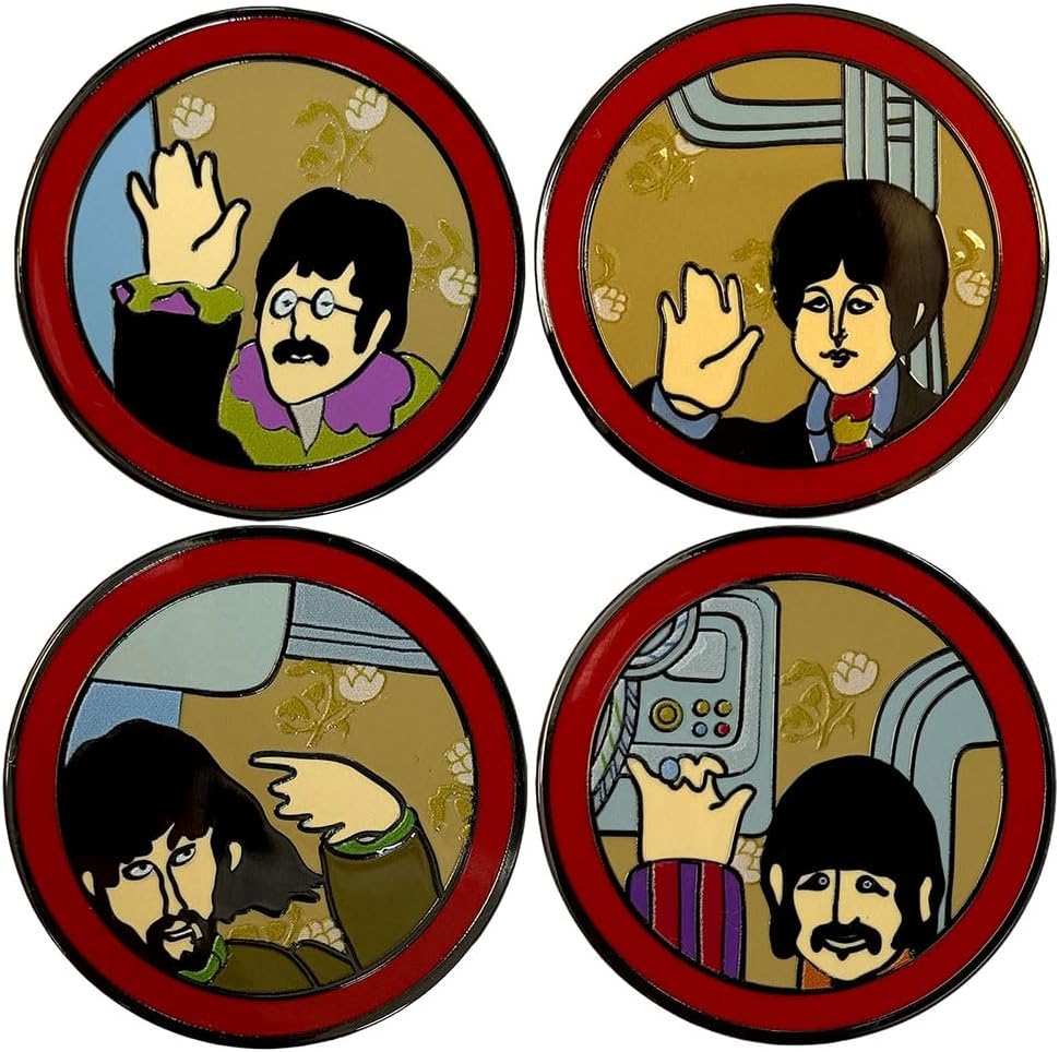 The Beatles Yellow Submarine Portholes Boxed Pin Badge Set Size One Size