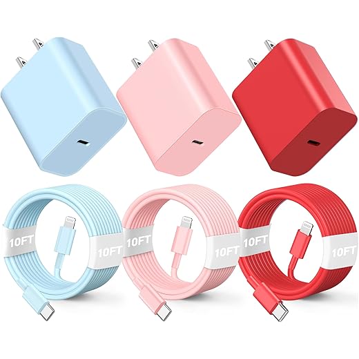 Brand Phone Cable 3Pack 10FT - Fast Charging