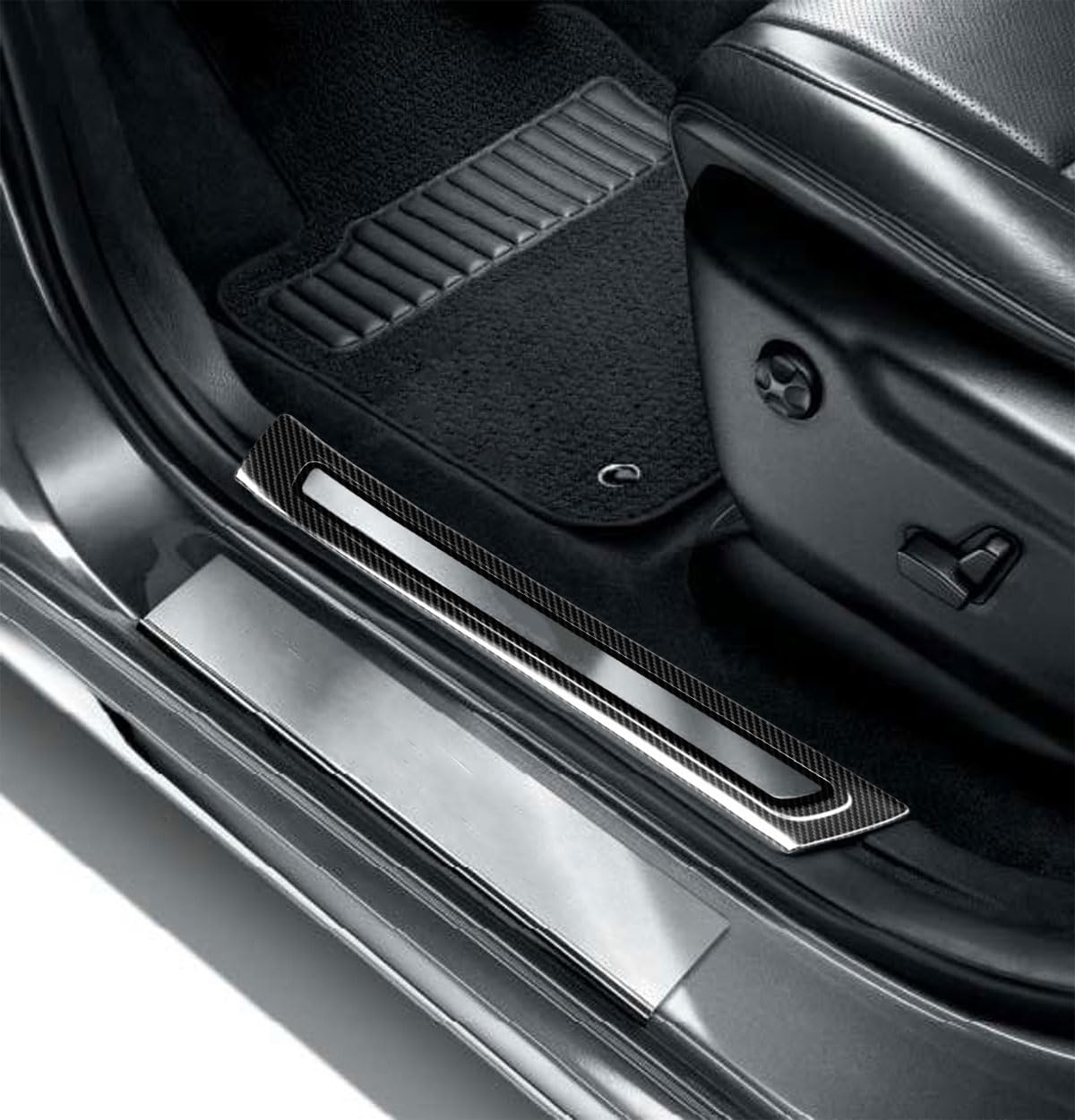 Car Accessories Compatible with Jeep New Grand Cherokee 2024 2025 2026 Inside Door Sill Scuff Plate Entry Guard