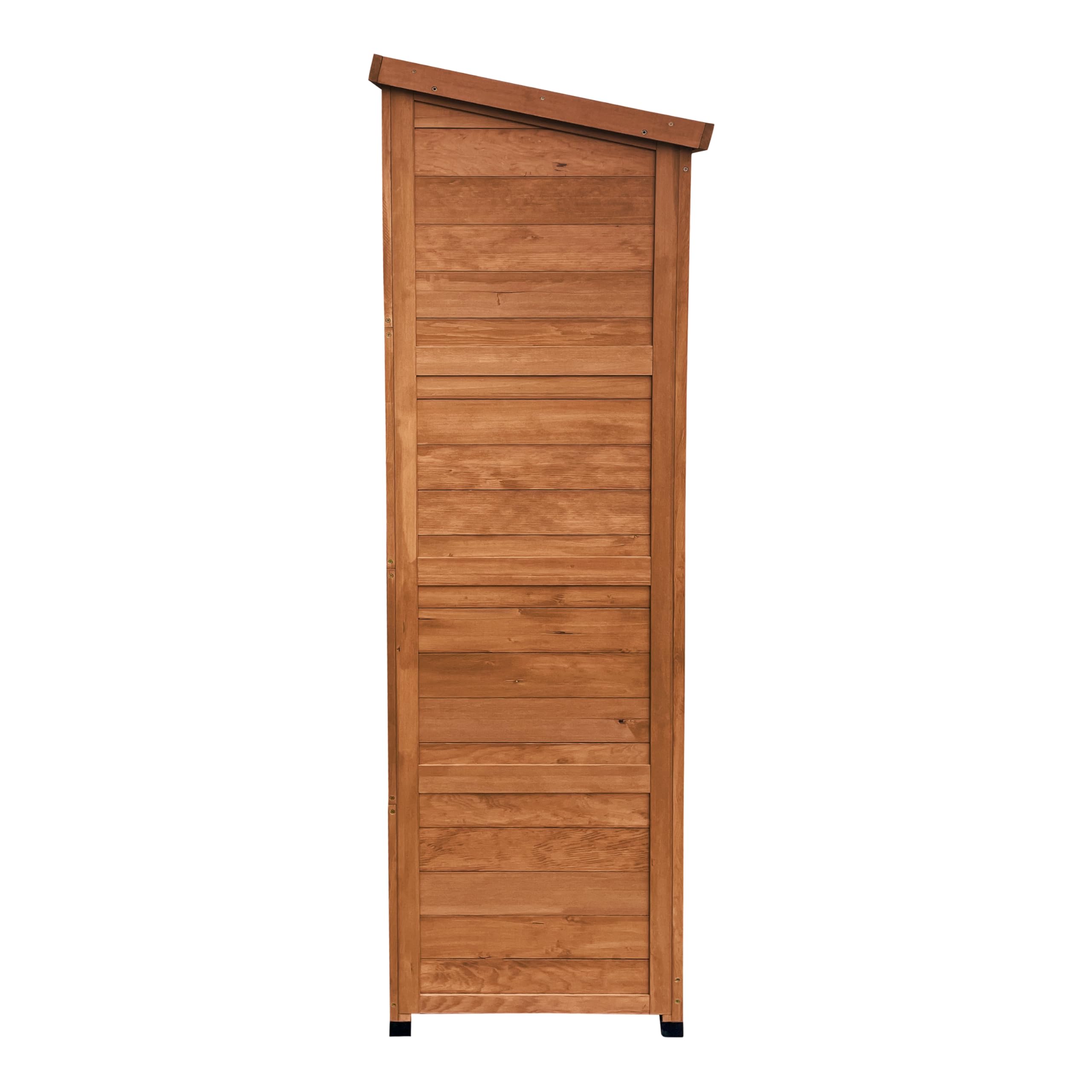 AXI Hugo Gartenschrank aus Holz in Kaffeebraun | Geräteschrank/Geräteschuppen für den Garten mit 3 festen Ablagen | 85 x 52 x 174 cm