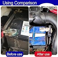 Vista 4 de 2 conectores de terminal de batería, terminales de batería de automóvil, terminal de cable de batería positivo y negativo con cubiertas de plástico