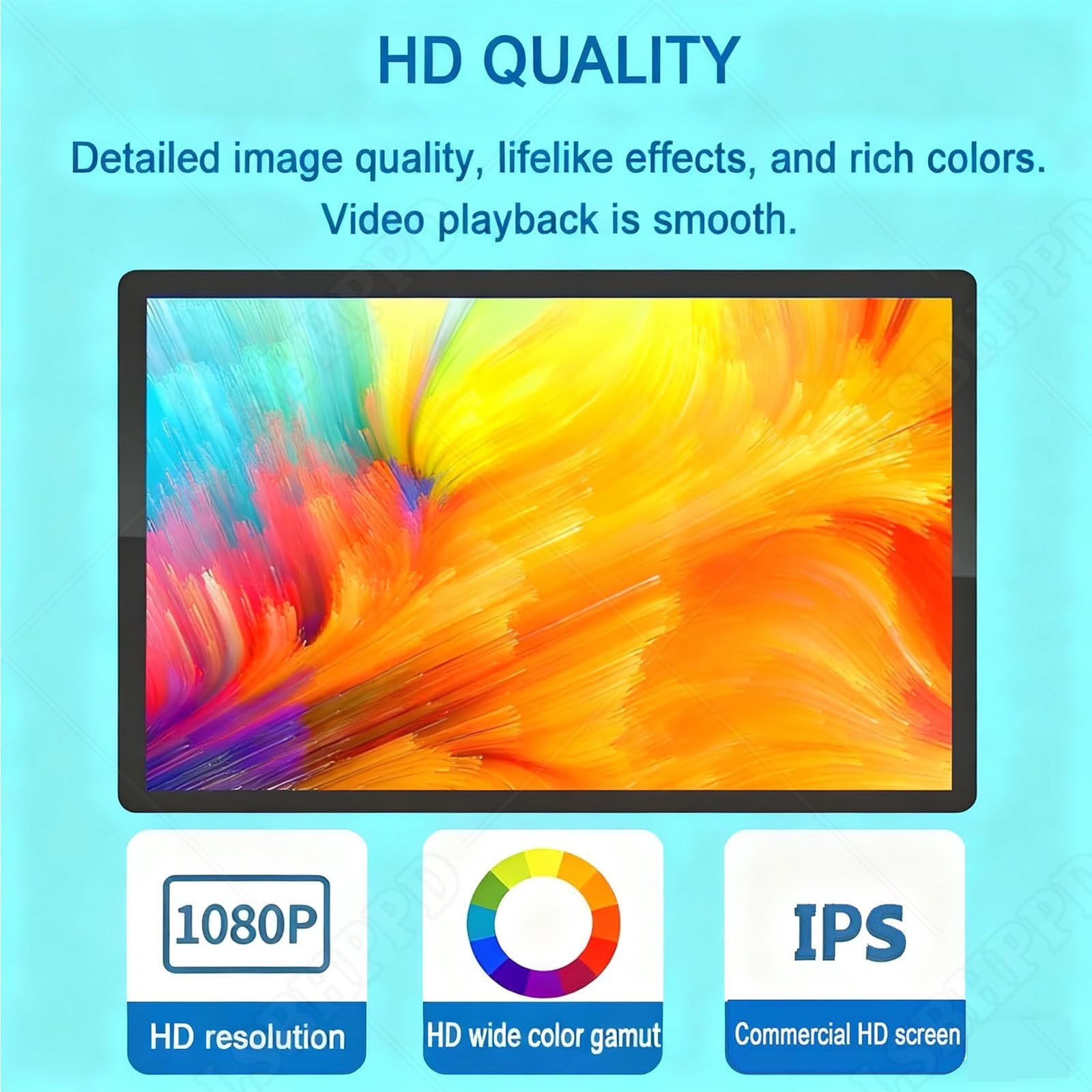 LED Bildschirm Digital Signage Display, Handy&Computer Software Fernauslösung,USB Plug-and-Play Full Poster Screen Werbung LED Display,Quer-/Hochformat-Umschaltung 23.6in