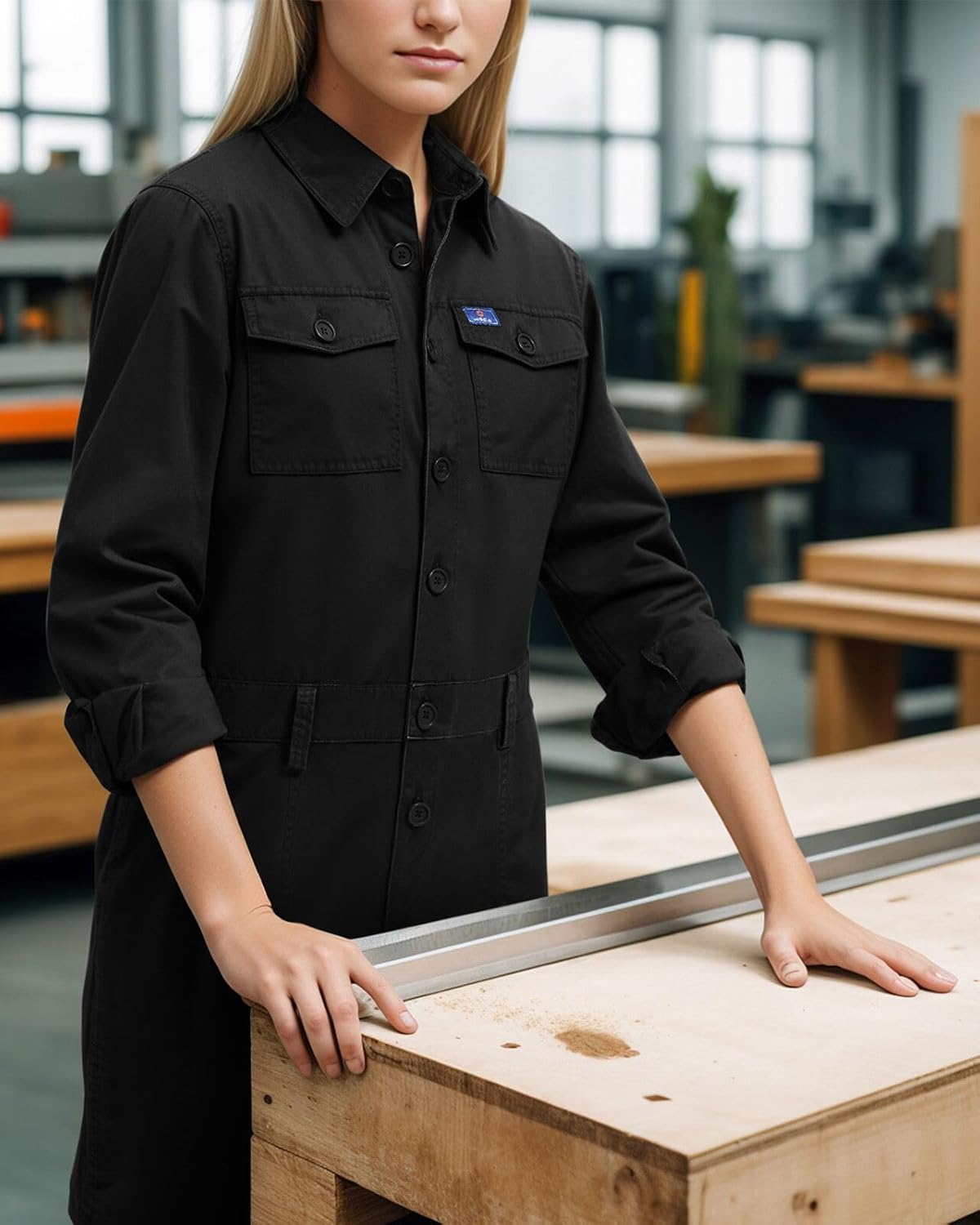 HISEA Casual Coveralls for Women, Women's Work Jumpsuit with Long Sleeve, Loose-Fit Overalls for Women with Pockets, Winter - Image 5