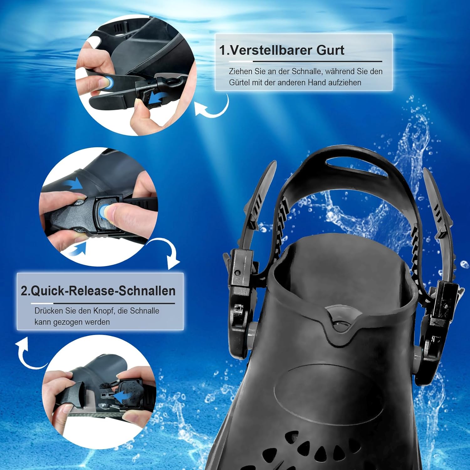 Úszófin használat közben