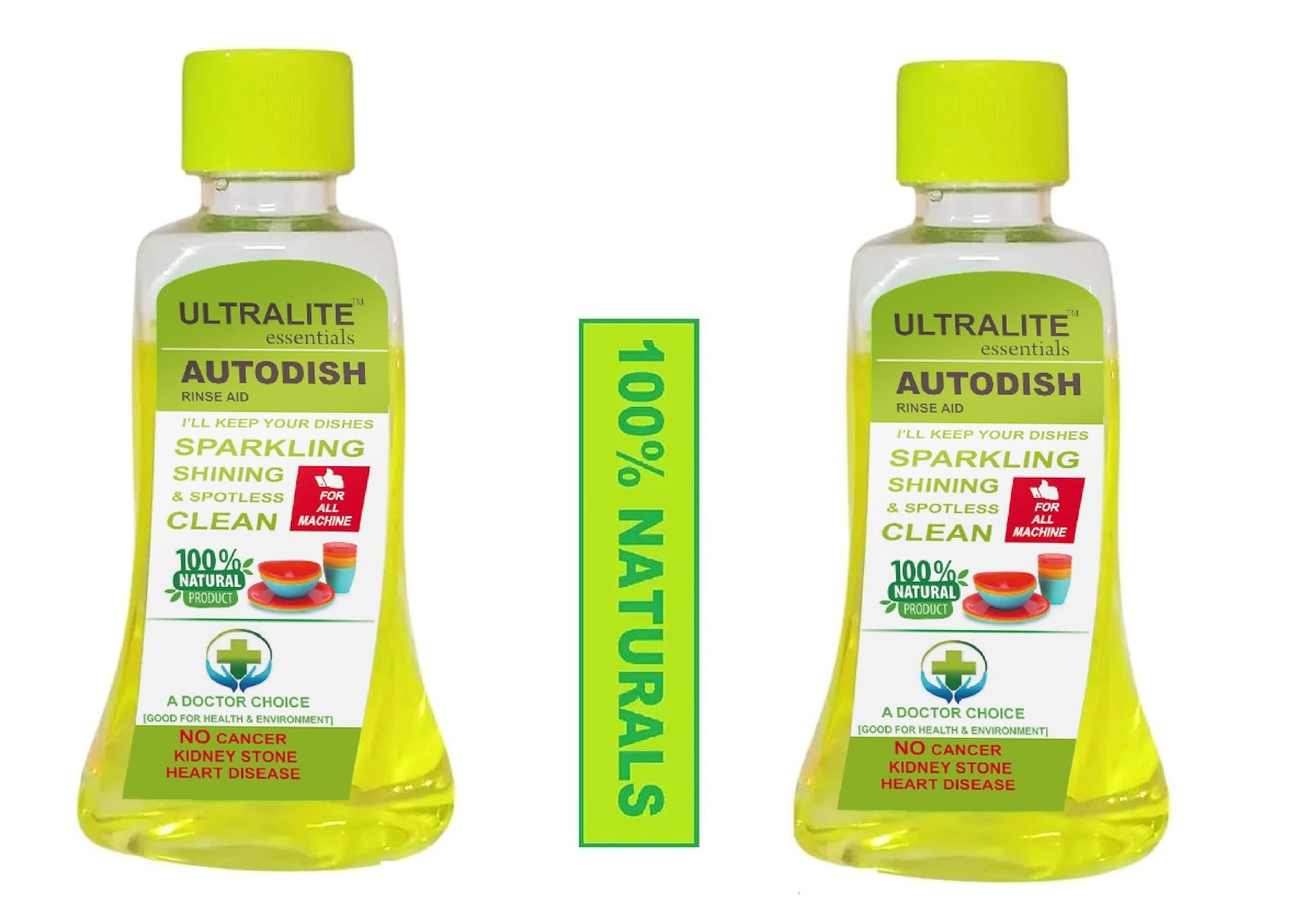 Ultralite Essential AutoDash Dishwasher Rinse Aid Liquid 200+200 Ml Adds Spotless Shine To Your Glassware Utensils, Prevents Water Mark | 100% Natural & Safe for our Health (B091PWMBPX) Amazon Price History, Amazon Price Tracker