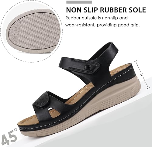 Miniatura 4 de Ortho+rest Sandalias ortopédicas cómodas para caminar con soporte de arco para mujer