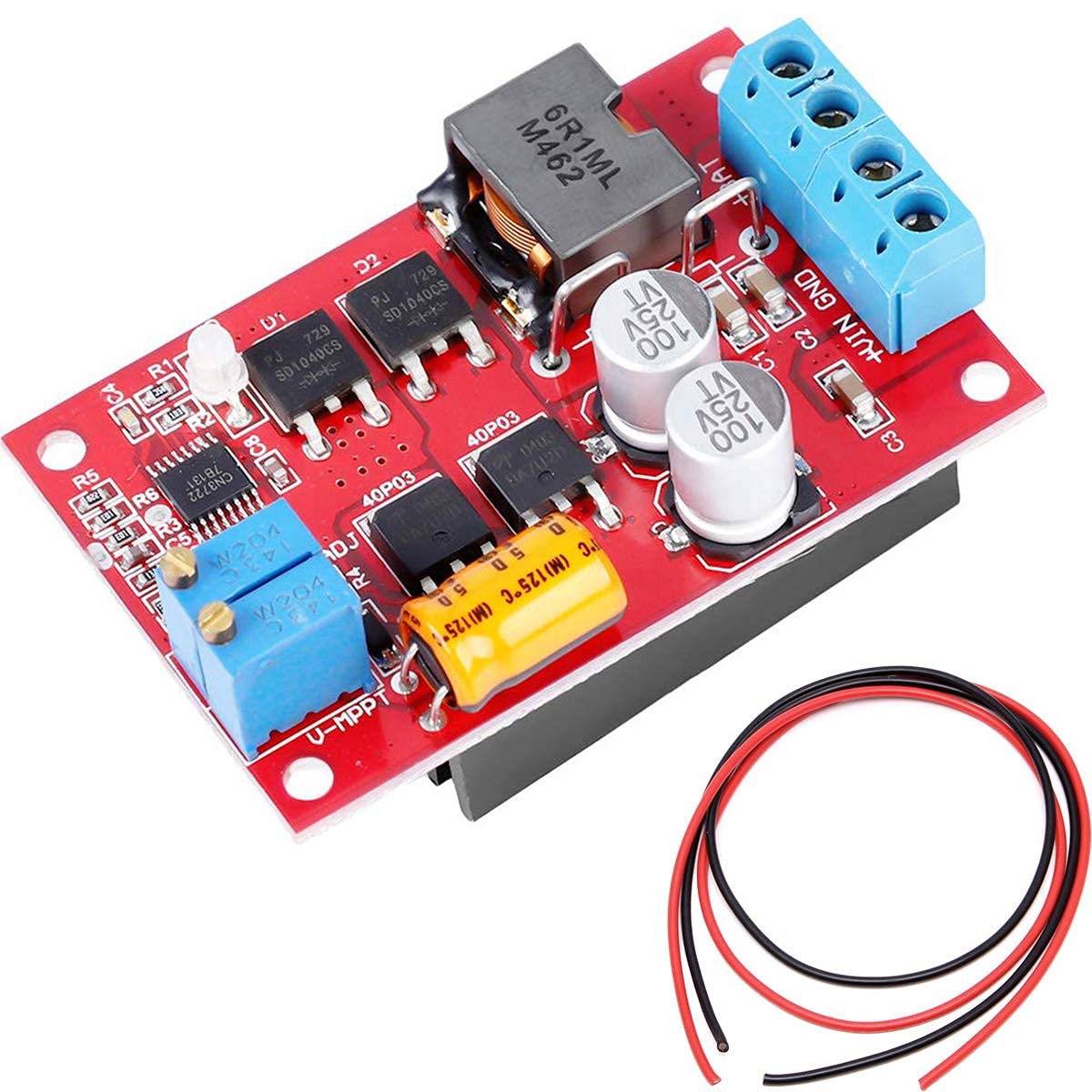 REES52 5A MPPT Solar Charge Controller Solar Charging Board 1-100W 9-28V Battery Charging Module 9V 12V 18V 24V 300KHz with Reverse Connection Protection-picture-16
