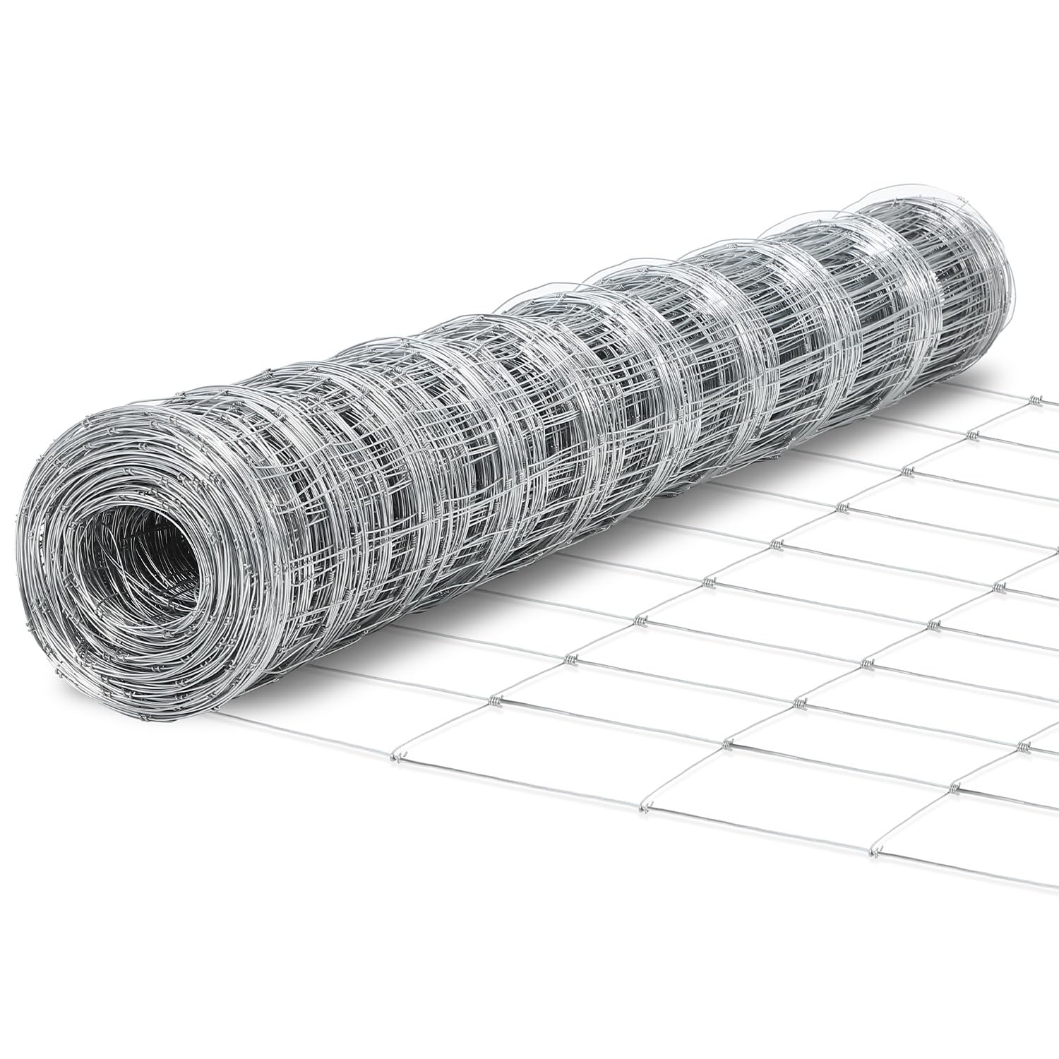 Garvee Cattle Fence 5 ft x 328 ft, Heavy Duty Galvanized Wire Fencing for Deer, Goat, Hog, Sheep, Heavy Zinc Coating Farm Wire Fence for Livestock & Yard Protection