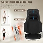 Massager du cou et du dos Shiatsu pour soulager la douleur Tissu profond, 8D Pattes de chaise de massage à tricoter avec chaleur, Bureau à la maison, Cadeaux de relaxation pour hommes Femmes