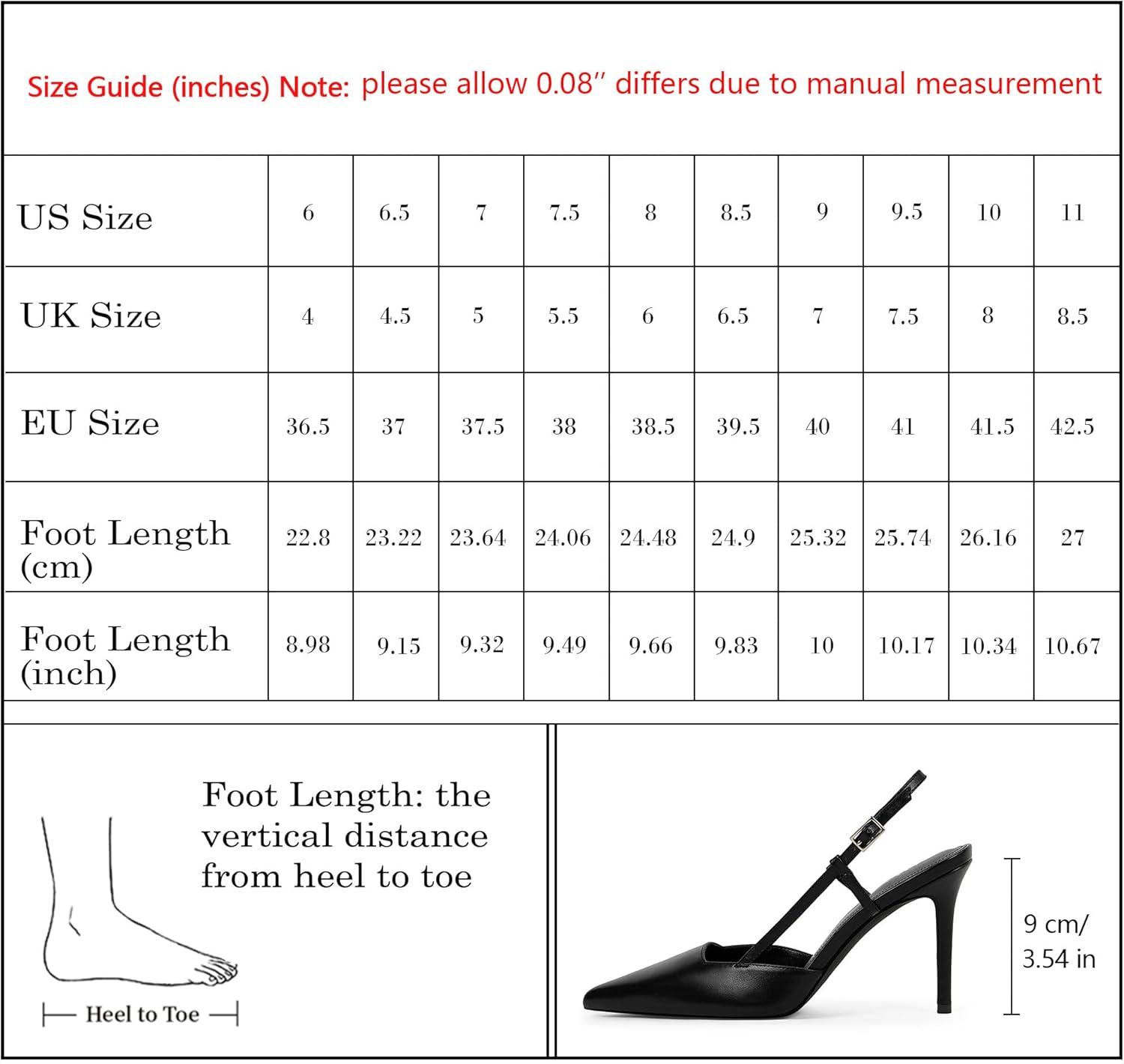 Closed Toe Slingback Heels Women Pumps Strappy Pointed Toe Stiletto Heels for Women... - Image 9