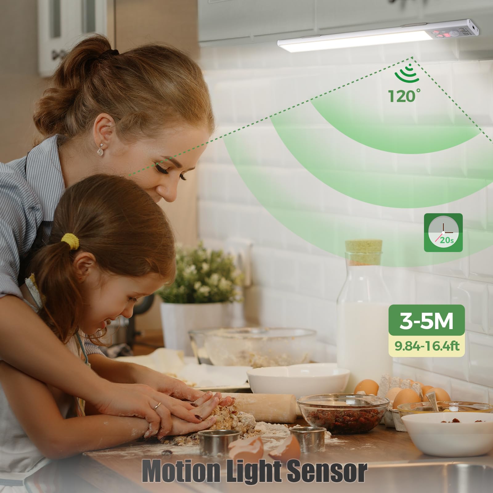 Luci LED Sottopensile Con Sensore Movimento - Ricaricabile USB, 3 Colori, Ideale Per Cucina E Armadi - Foto 7