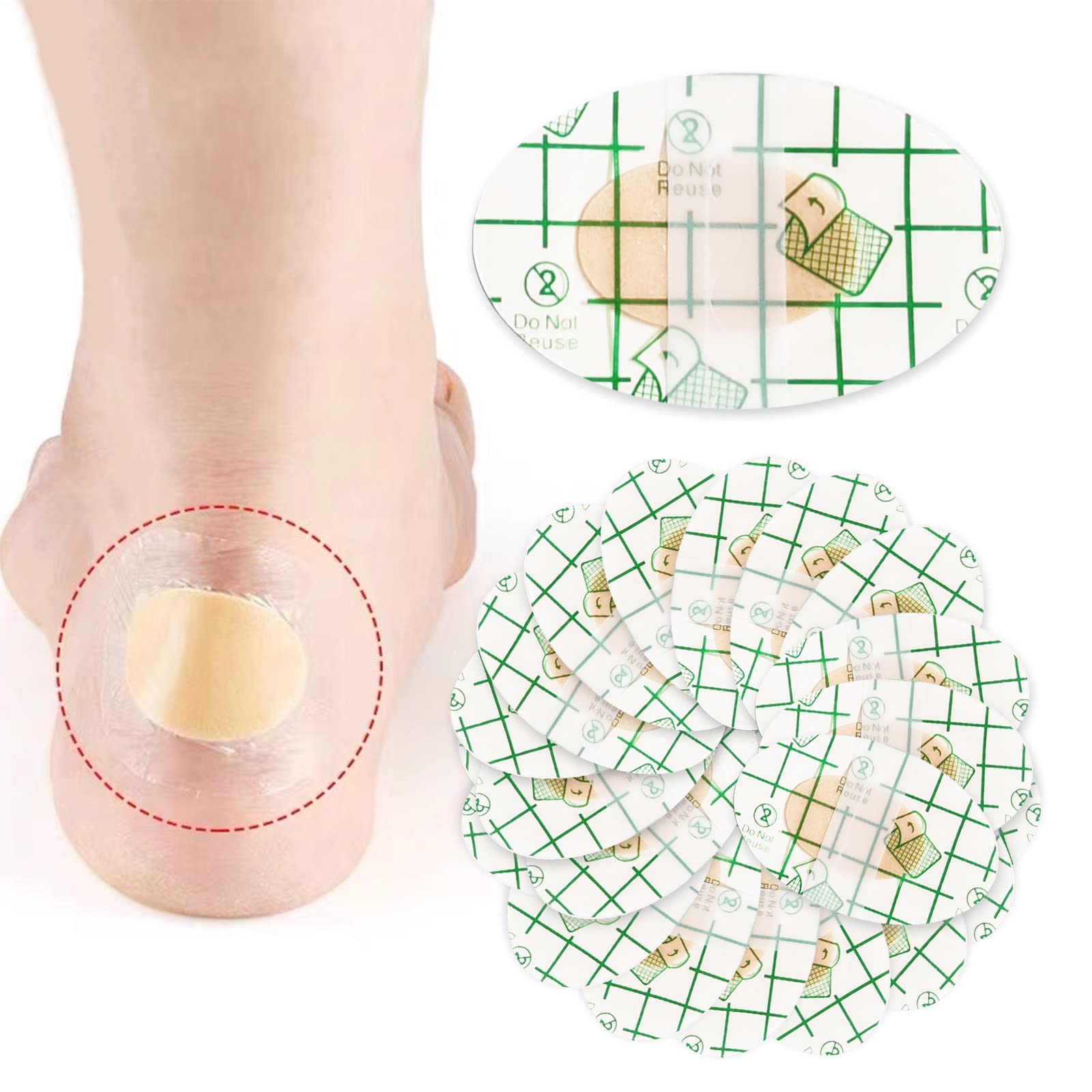 HANNEA® 60 Invisible Heel Protectors Blister Tape Heel Stickers with Core, Upgraded Waterproof Self-Adhesive Heel Tape, Foot Care Prevent Blister Chafing Friction(4.9x6.9cm) (B09T95NN49) Amazon Price History, Amazon Price Tracker