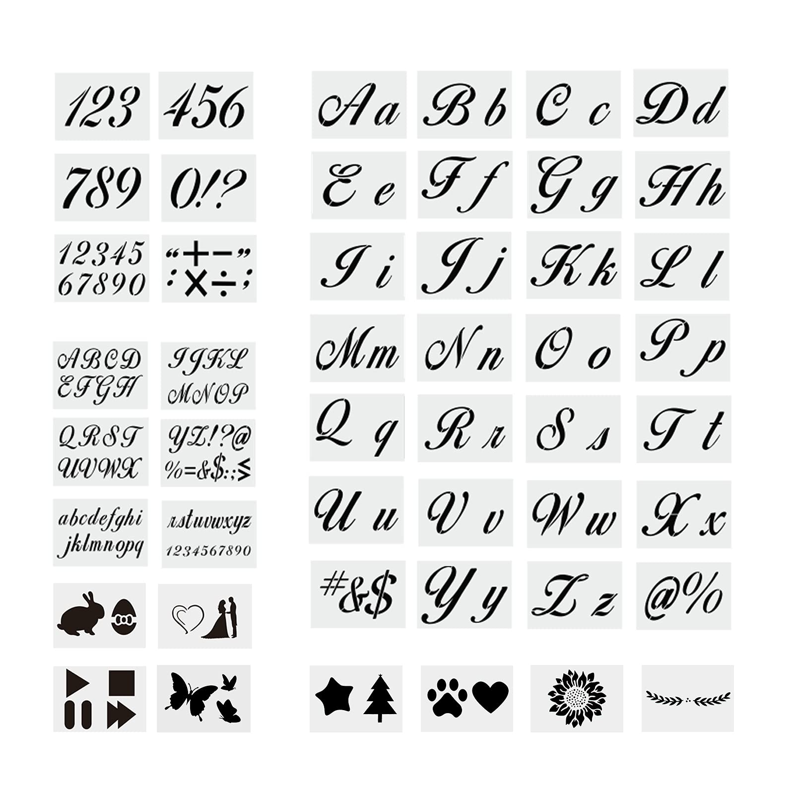 Buy Susimond 48PCS Letter Stencils For Painting On Wood Large Alphabet Buy susimond 48pcs letter stencils for painting on wood large alphabet